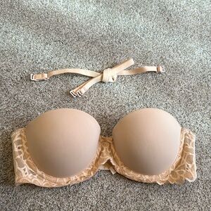 Nude Strapless Underwire Bra 32B